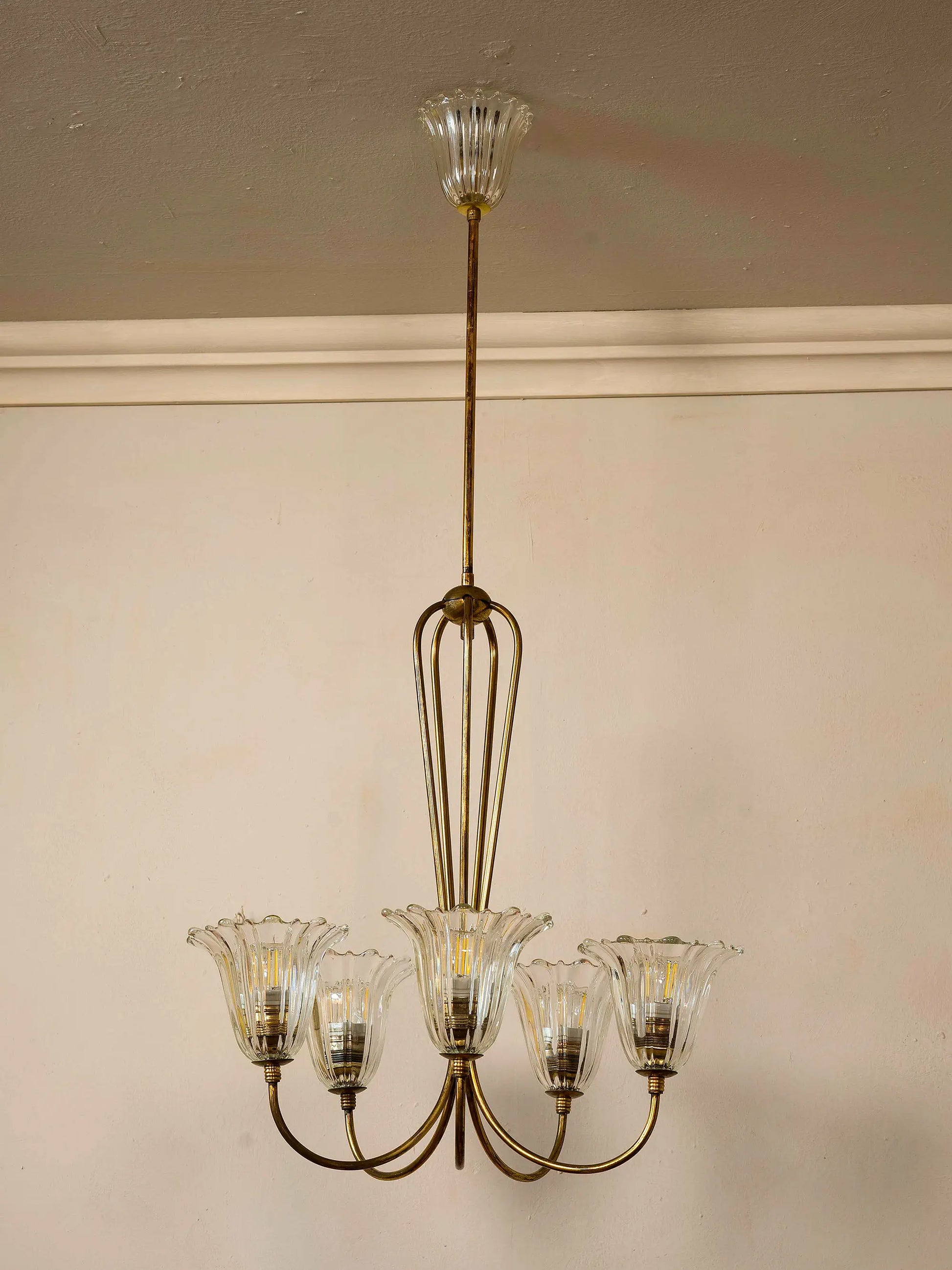 Lampadario in met | Lo Stile Italianollo e vetro di Murano