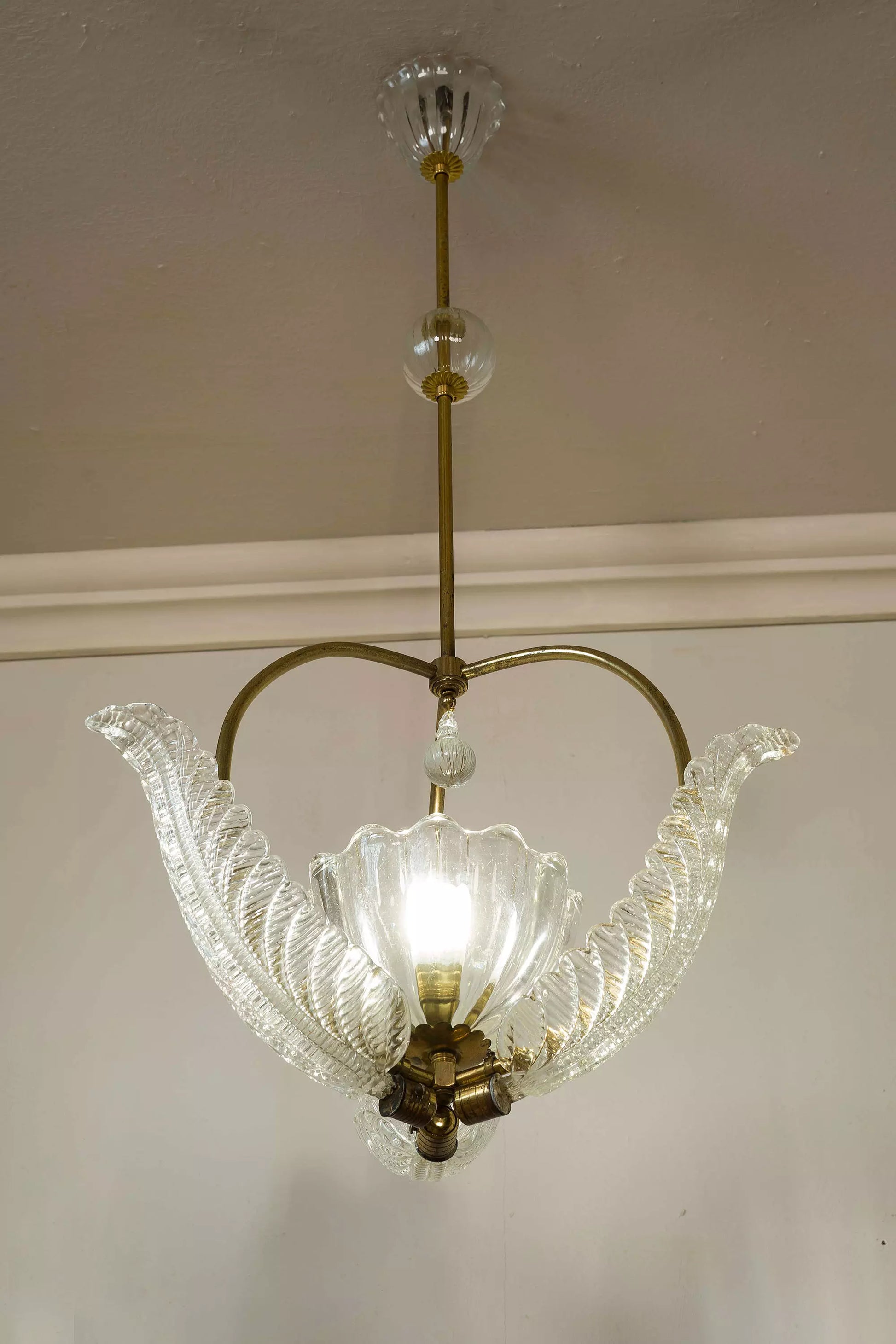 Lampadario con tre foglie|Lo Stile Italiano