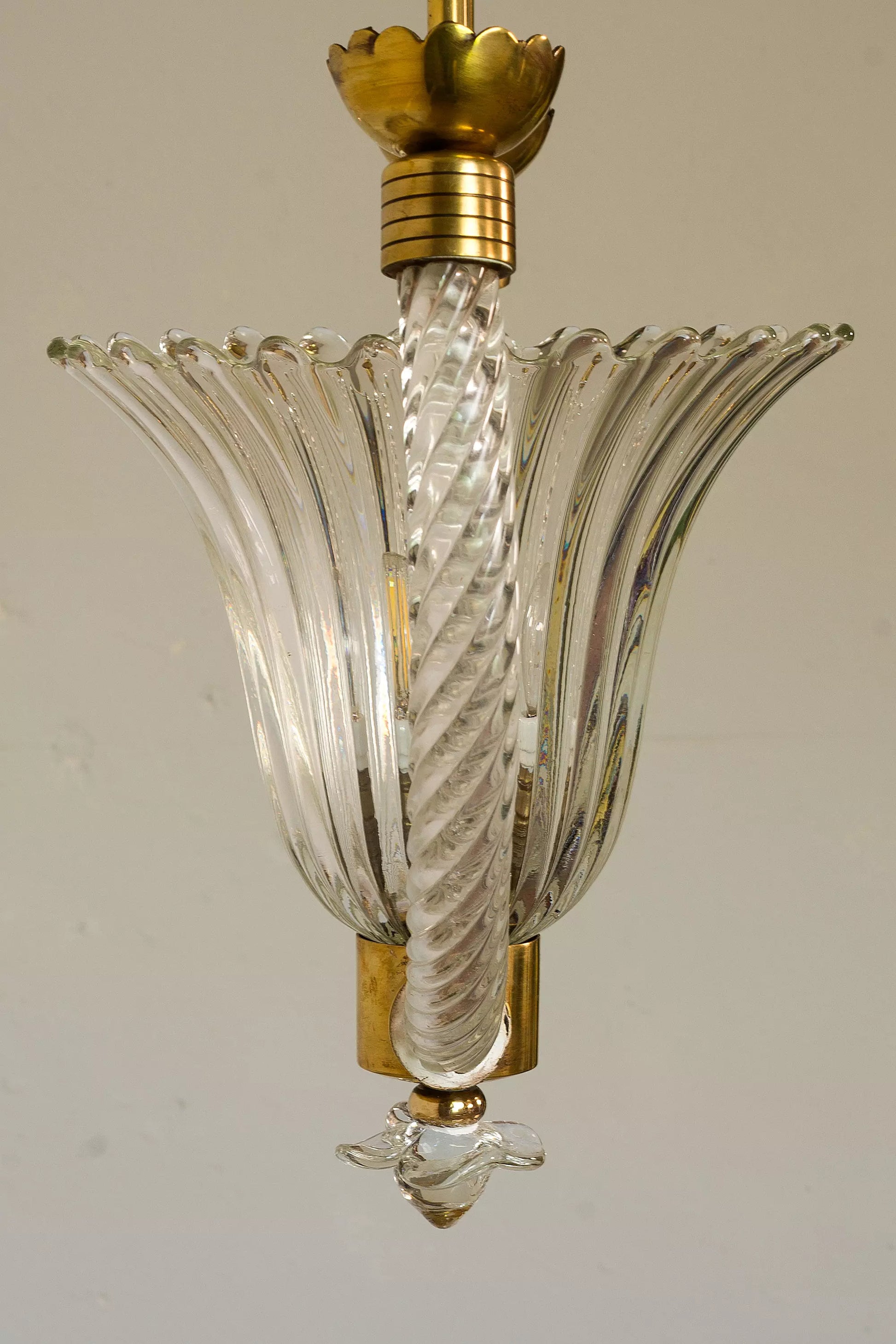 Lampadario con telaio in vetro Torchon| Lo Stile Italiano