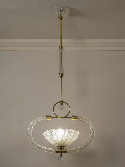 Elegante lampadario di lusso anni 30 di Murano | Lo Stile Italiano