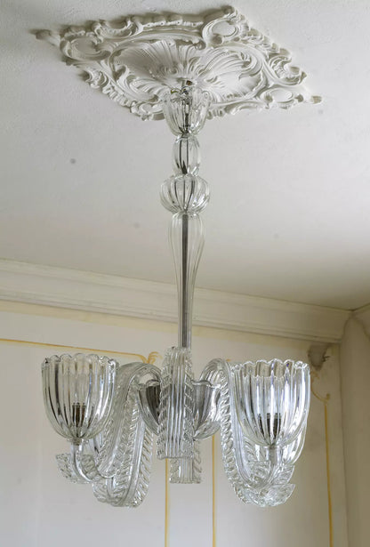 Importante lampadario Prodotto dalla ditta Venini negli anni '30.| Lo Stile Italiano
