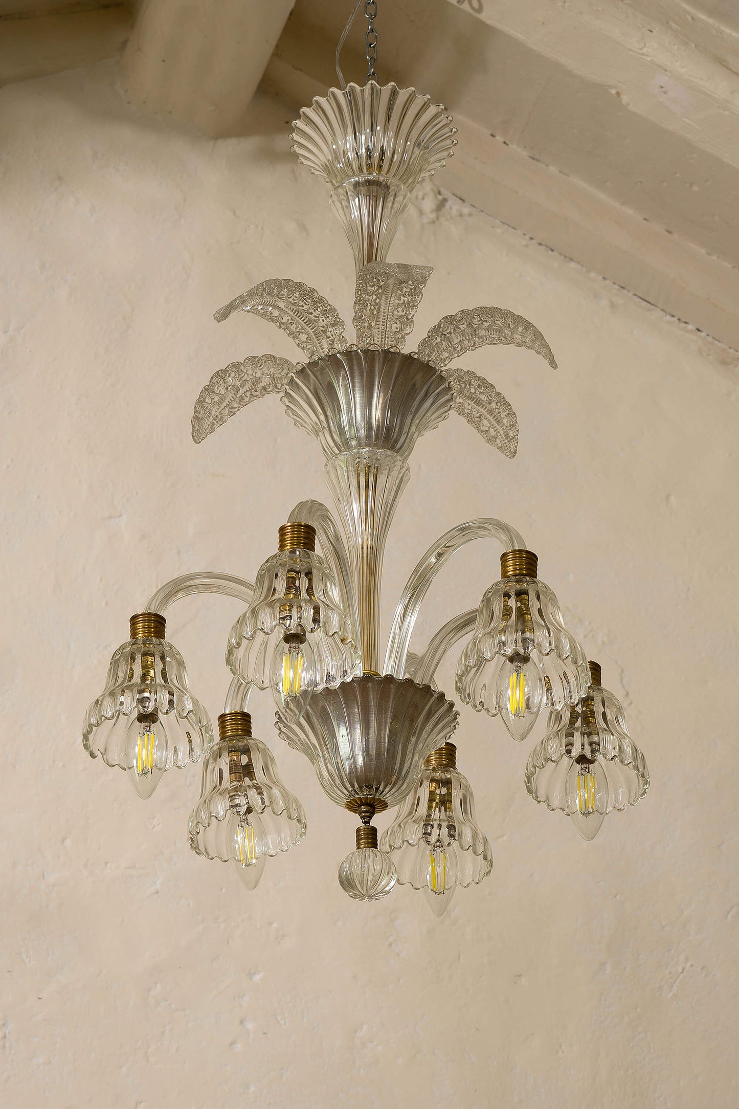 Un'elegante aggiunta per il tuo spazio: lampadario in vetro soffiato italiano.. | Lo Stile Italiano