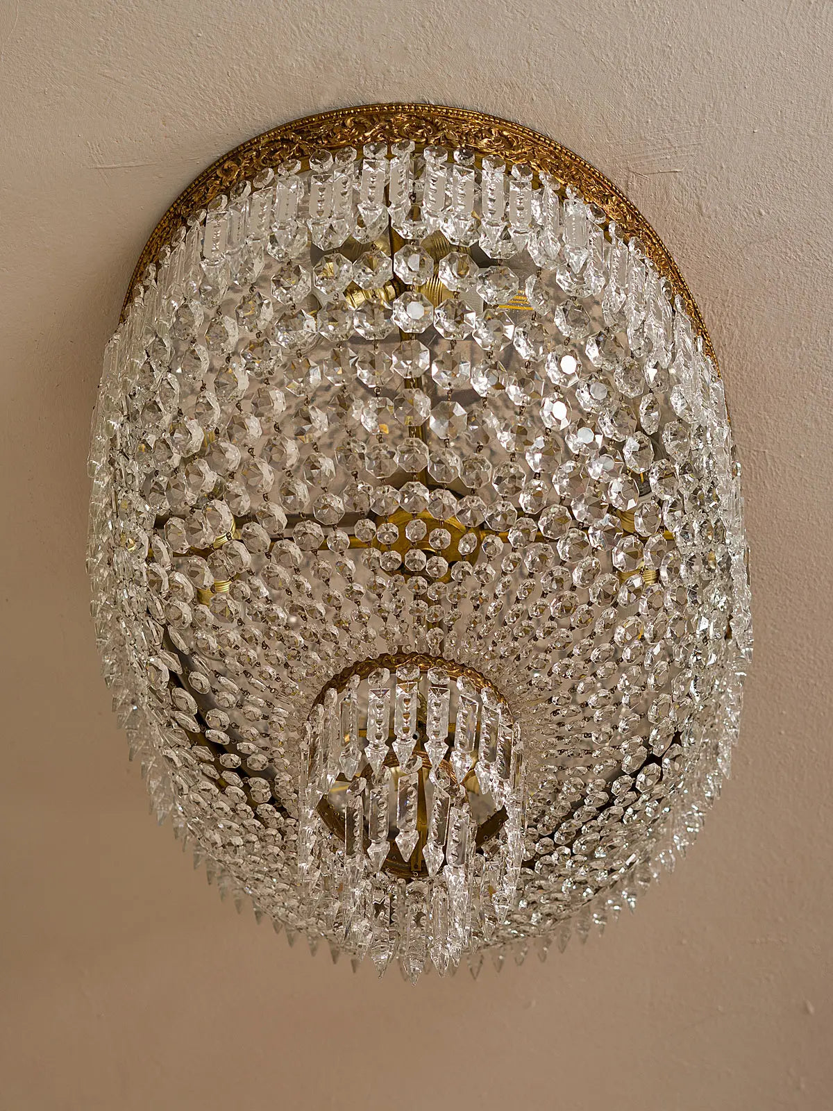 Lampadario antico restaurato stile Impero. - Lo Stile Italiano