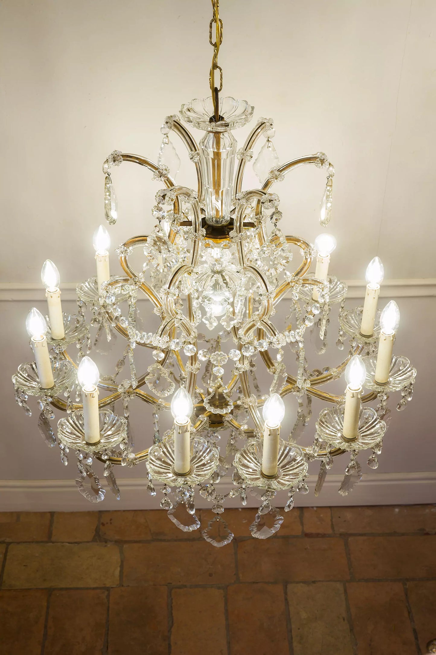 Lampadari Stile Maria Teresa a forma di Gabbia, Cristallo Boemia. | Lo Stile Italiano