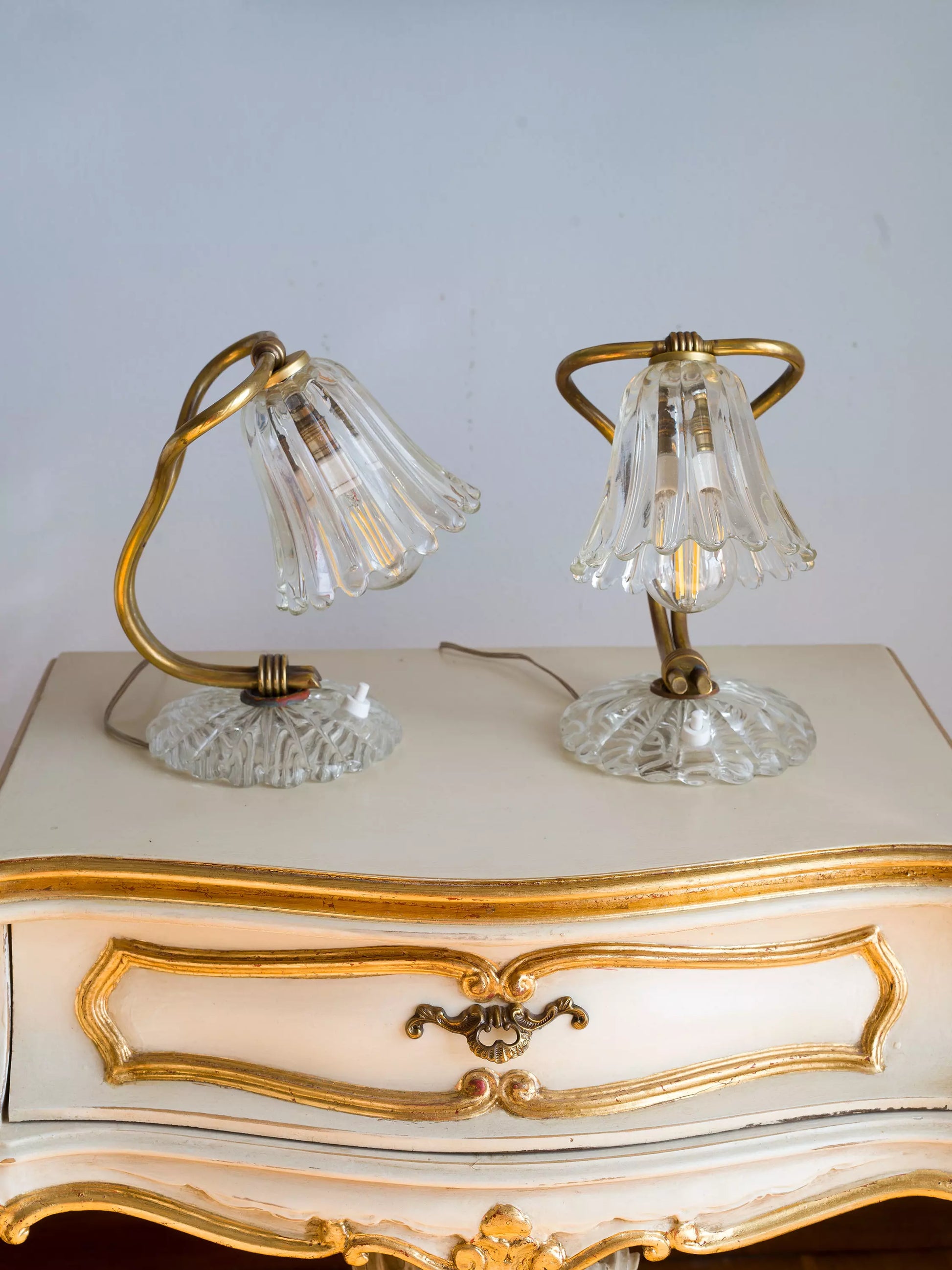 Coppia di lampade vintage di Murano| Lo Stile Italiano