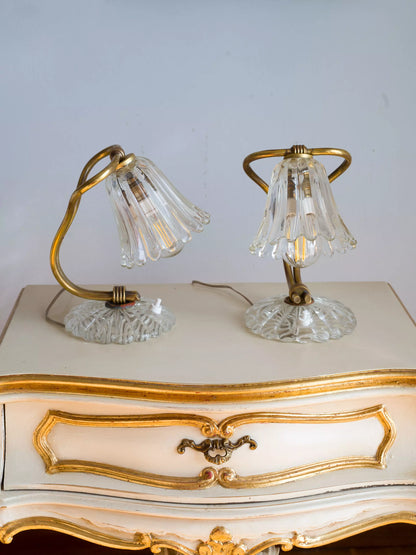 Coppia di lampade vintage di Murano| Lo Stile Italiano