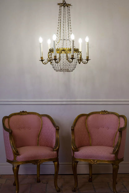 Lampadario Rococò, Ideale per Saloni e Sale da Ballo. Rococo Chandelier, Ideal for Living Rooms and Ballrooms. -Lo-Stile-Italiano 