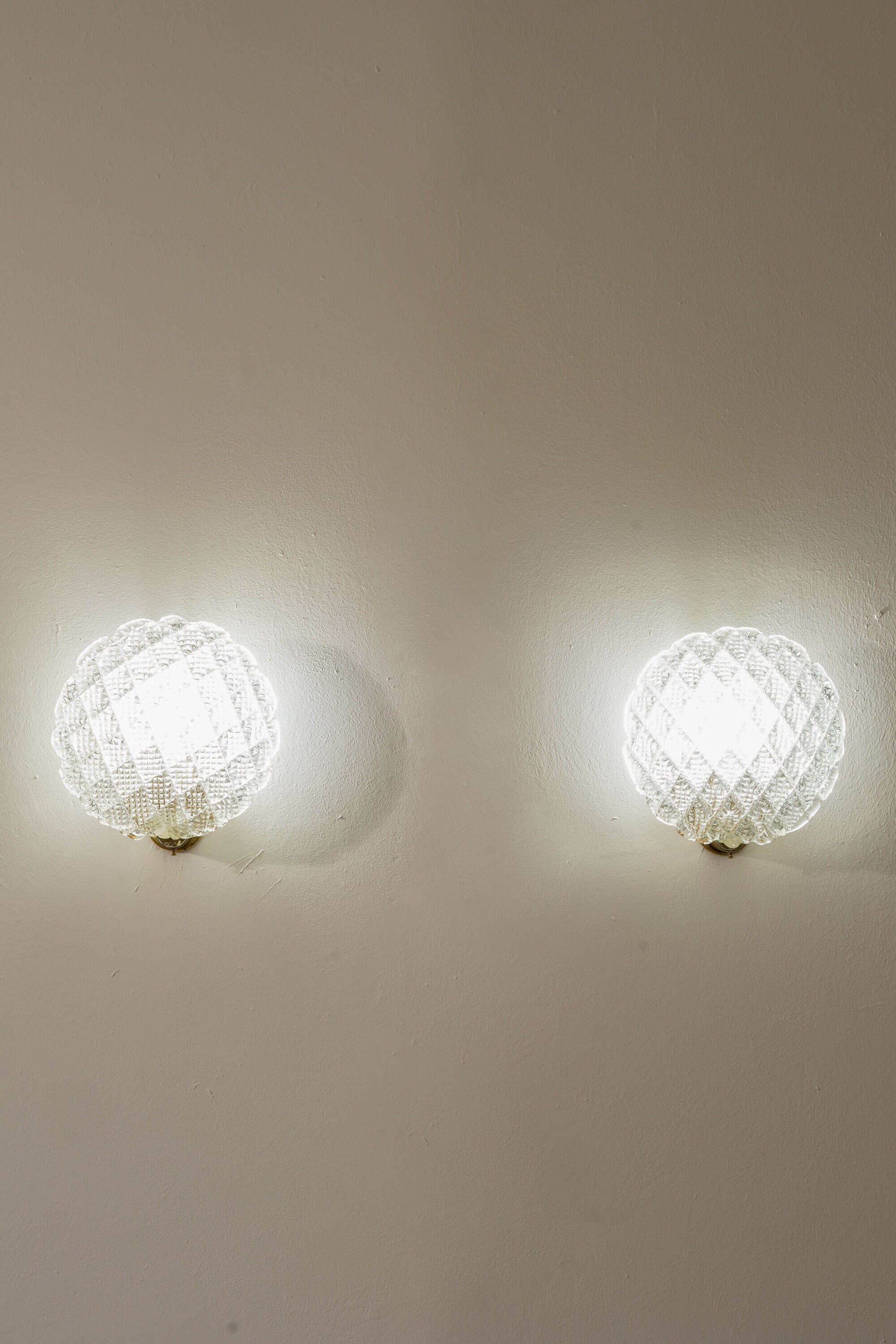 Coppia di lampade da parete Barovier & Toso. | Lo Stile Italiano