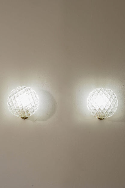 Coppia di lampade da parete Barovier & Toso. | Lo Stile Italiano