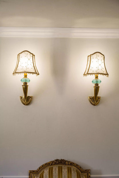 Elegante Coppia di Applique vintage in Ottone a Forma di Cornucopia - Lo Stile Italiano