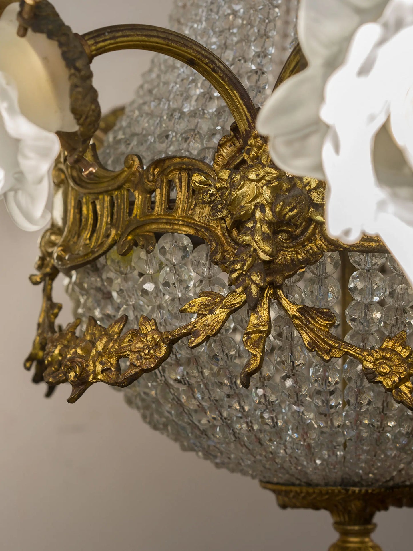 lampadario Art Nouveau in bronzo cesellato | Lo Stile Italiano