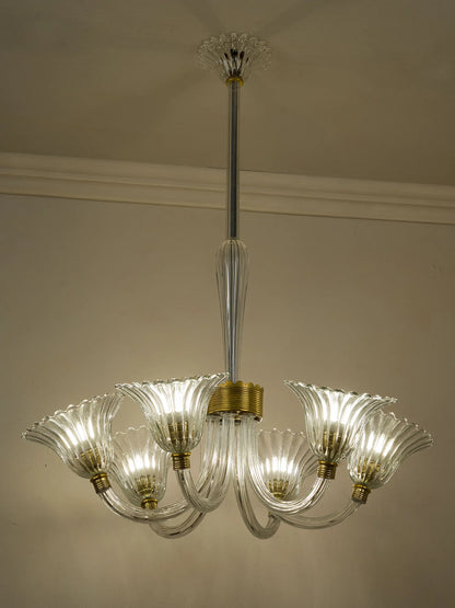 Lampadario antico di Murano a sei luci | Lo Stile Italiano 