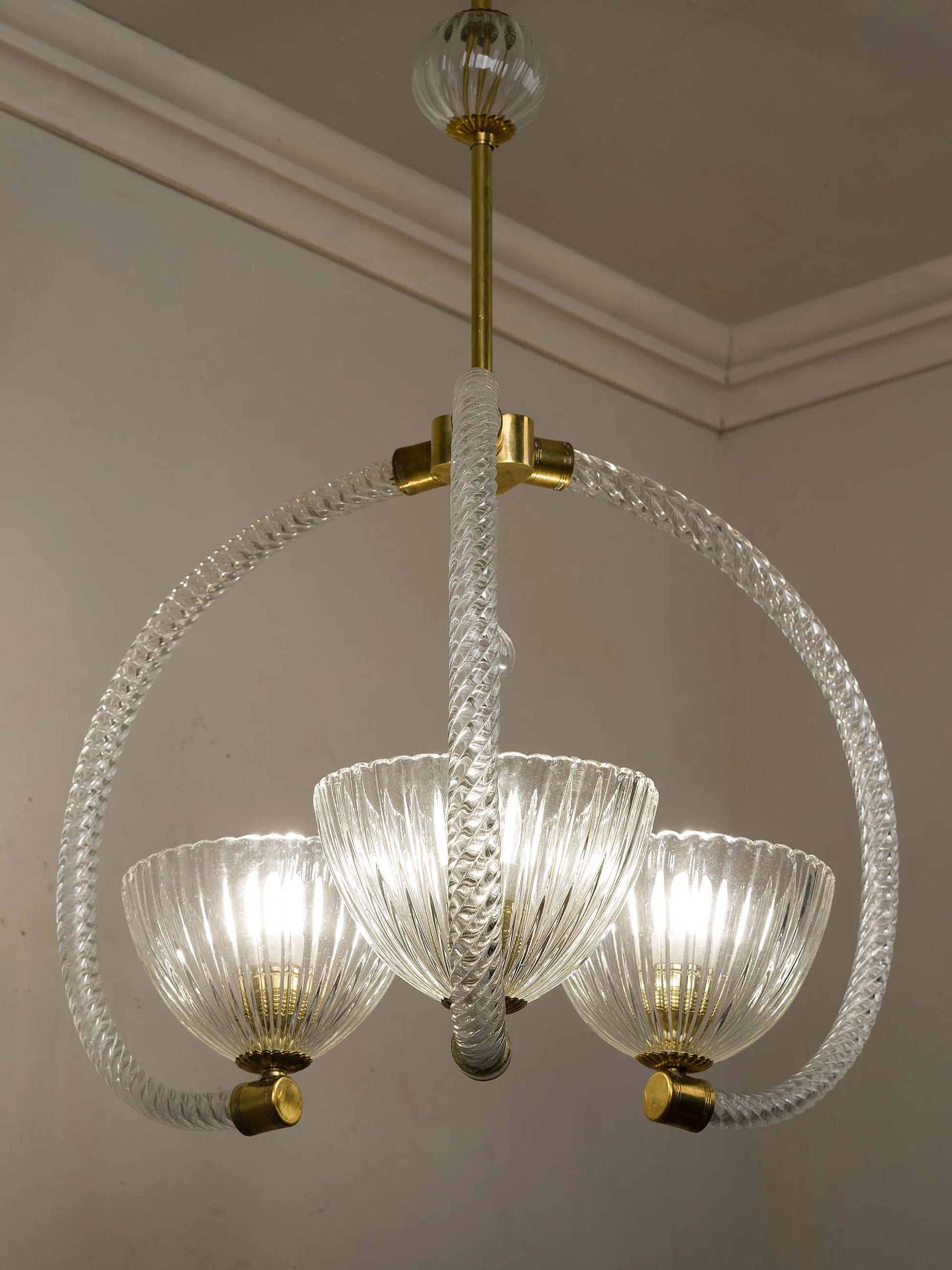 Lampadario vintage di Murano anni 40 | Lo Stile Italiano