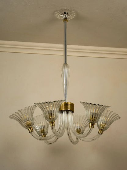 Struttura centrale in vetro lavorato tipica della produzione muranese | Lo Stile Italiano 