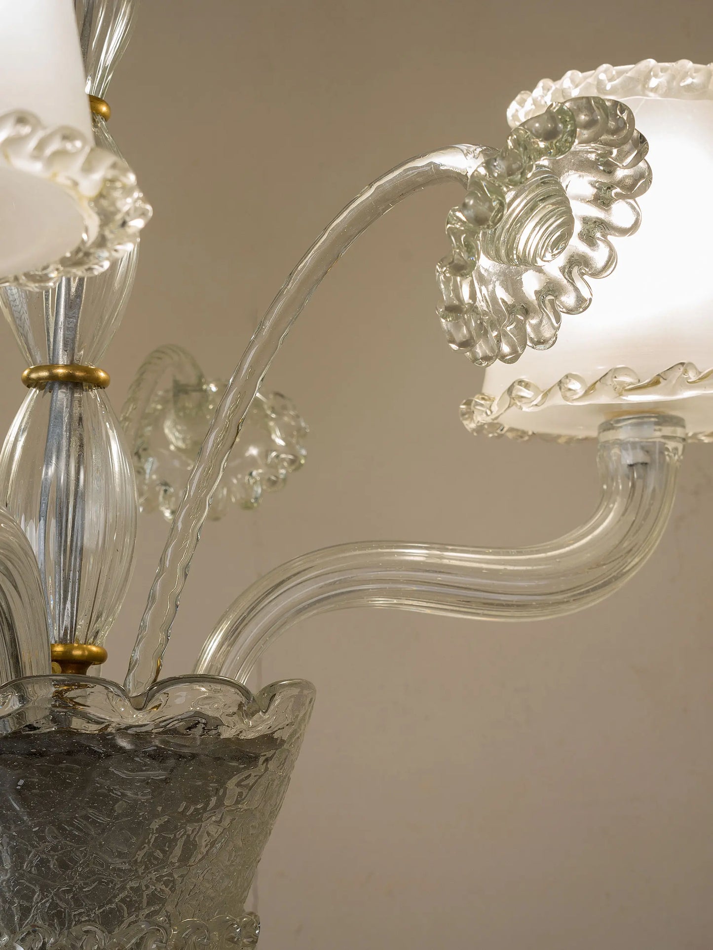 Lampadario art déco veneziano in vetro soffiato Murano anni ’40 | Lo Stile Italiano 