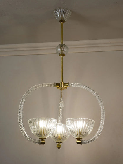 Elegante lampadario in vetro di Murano per il soggiorno | Lo Stile Italiano