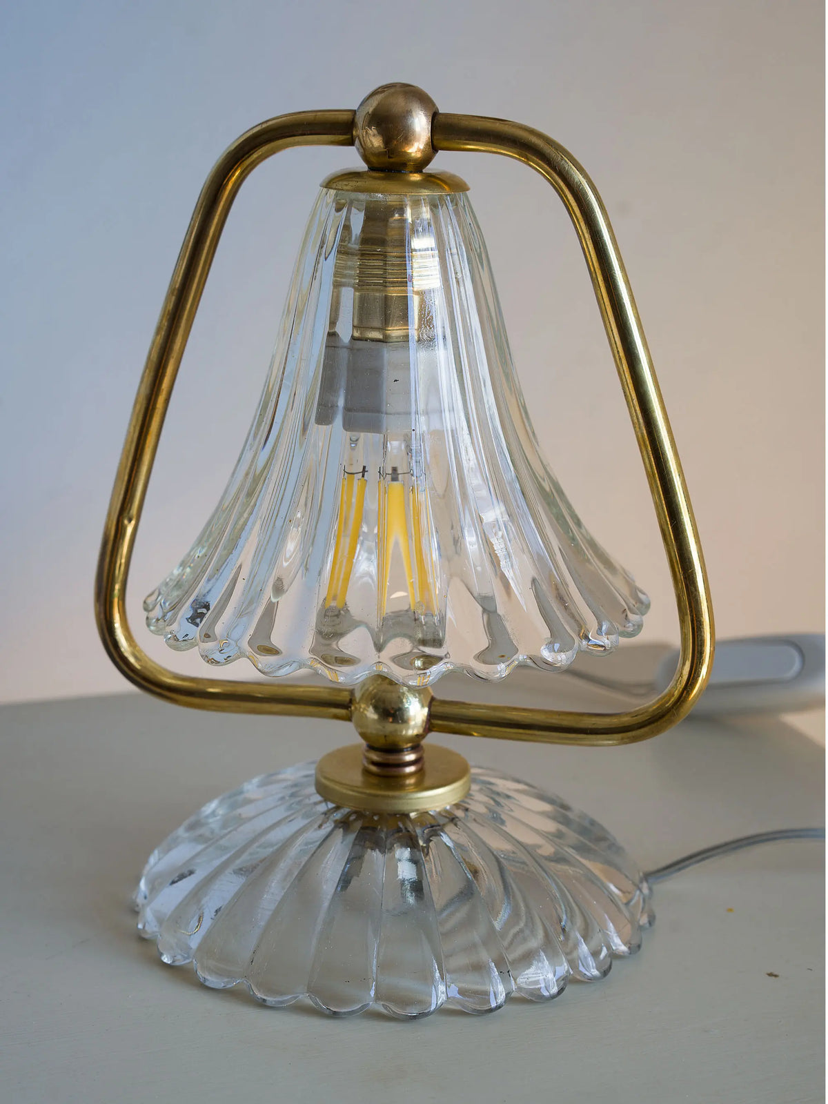Lampada Barovier & Toso in vetro di Murano vista frontalmente | Lo Stile Italiano  