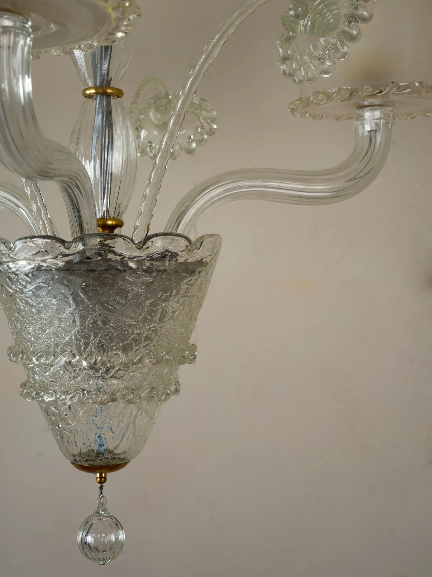 Lampadario in vetro di Murano con lavorazione artigianale mid century | Lo Stile Italiano 