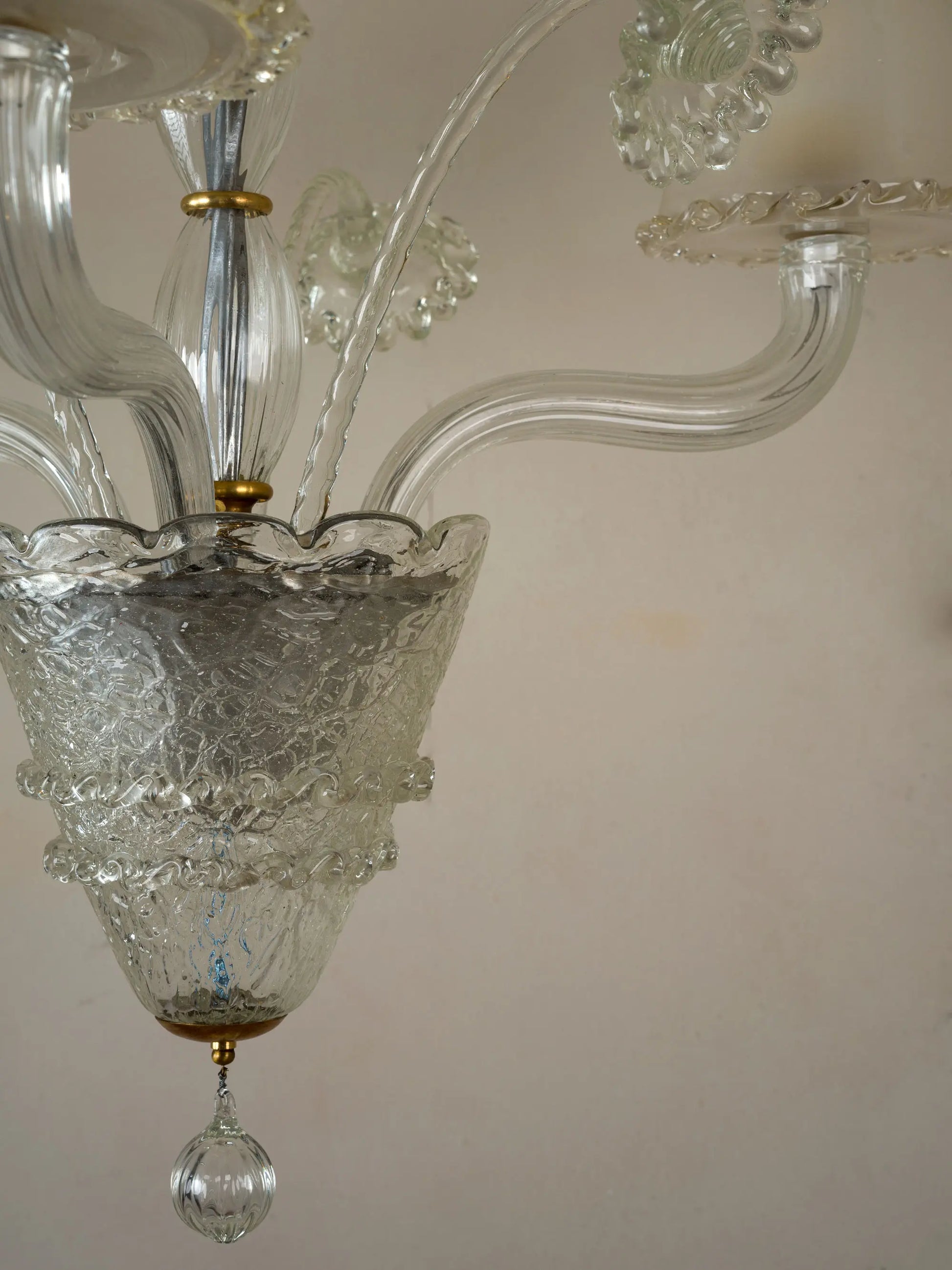Lampadario in vetro di Murano con lavorazione artigianale mid century | Lo Stile Italiano 