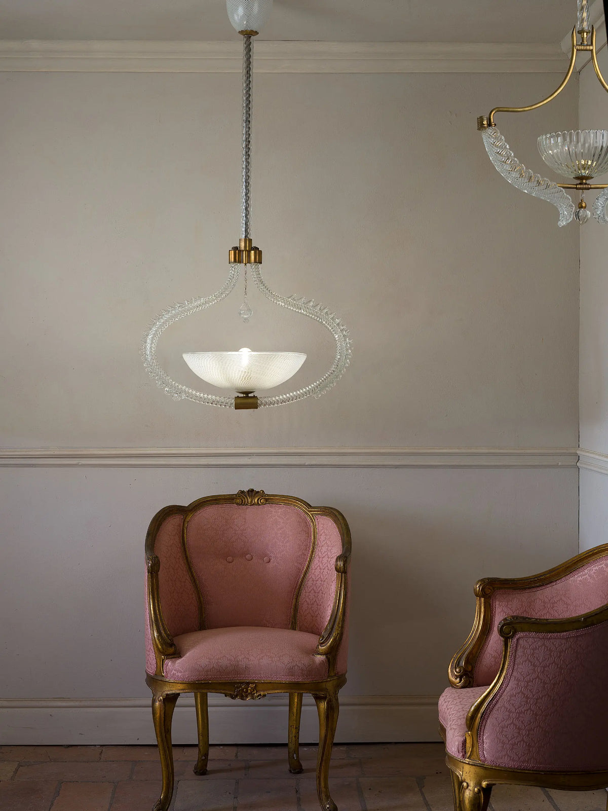 Lampadario vintage italiano in vetro di Murano design Art Déco | Lo Stile Italiano
