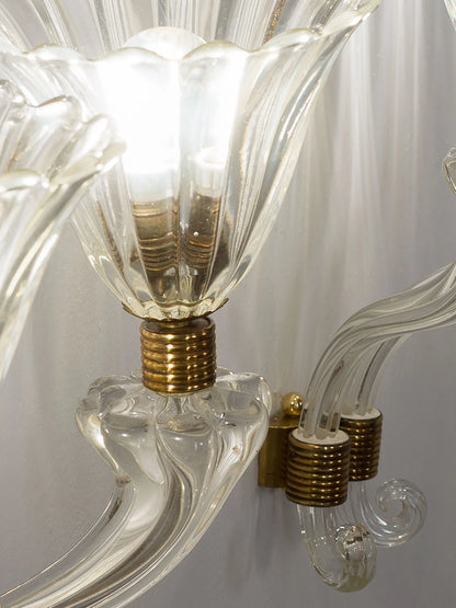 Archimede Seguso Murano glass appliqué, side view | Lo Stile Italiano