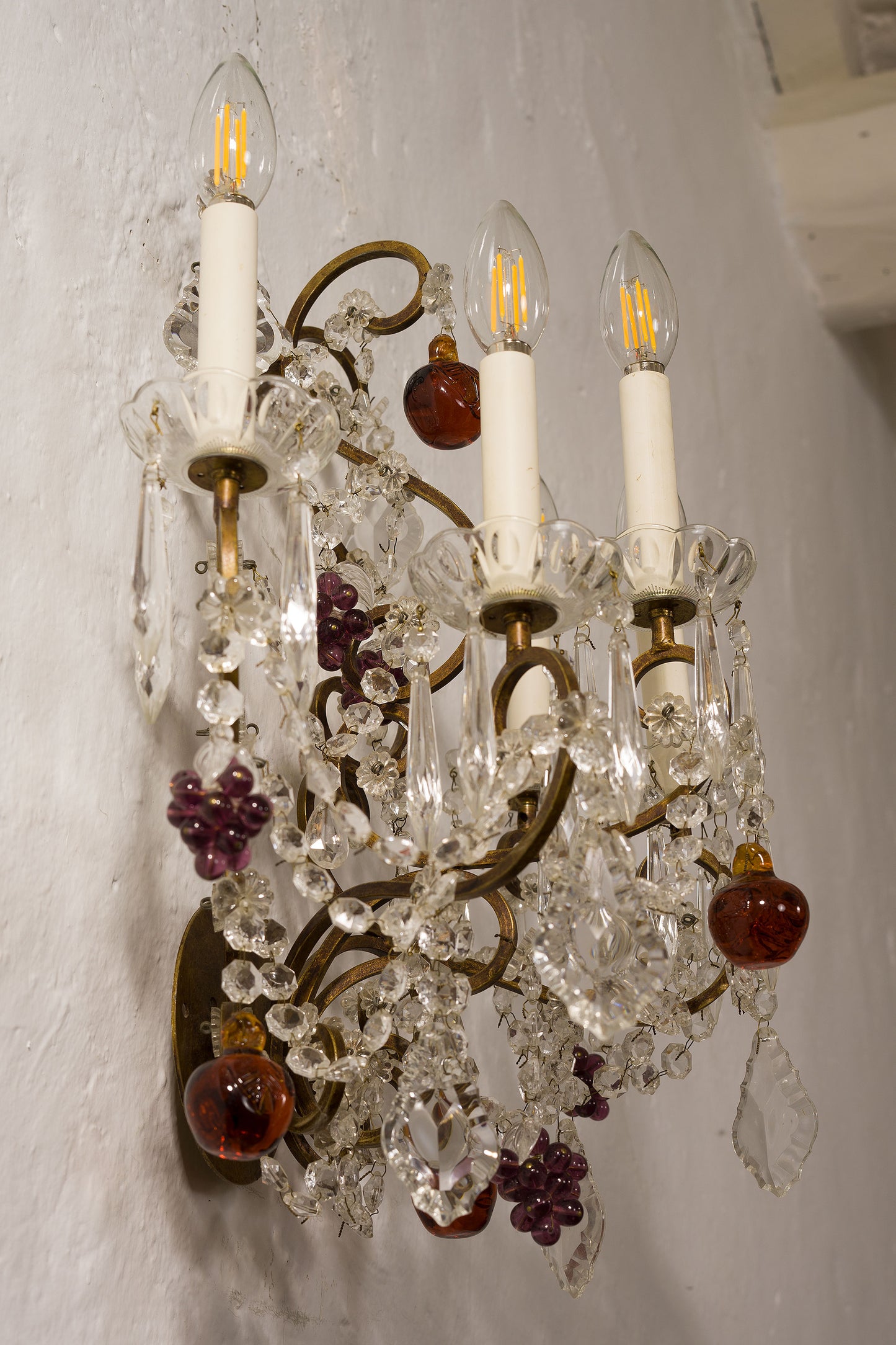 lampada a muro stile Maria Teresa a 5 candele-Lo Stile Italiano