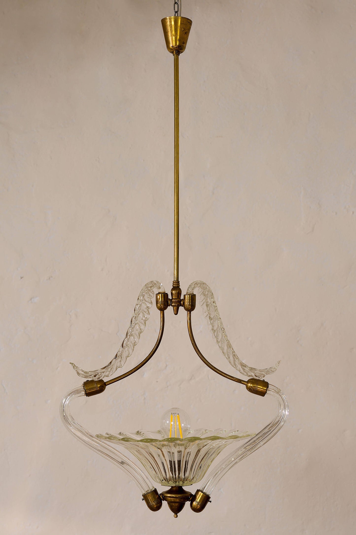 Lampadario Vintage Barovier & Toso in vetro di Murano.|Lo Stile Italiano