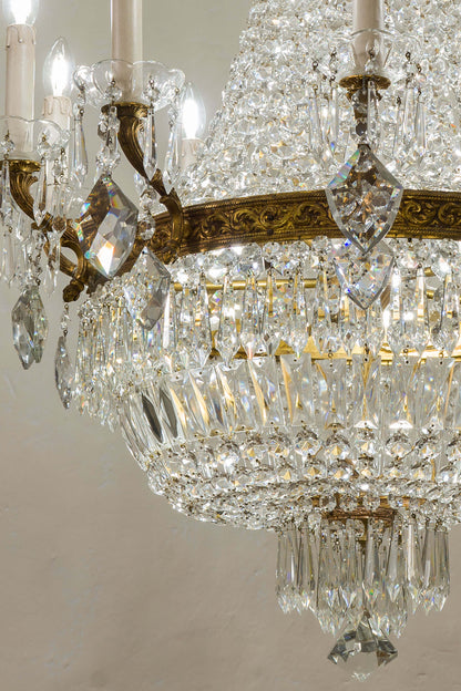 Lampadario di cristallo a sospensione, da soffitto | Lo Stile Italiano