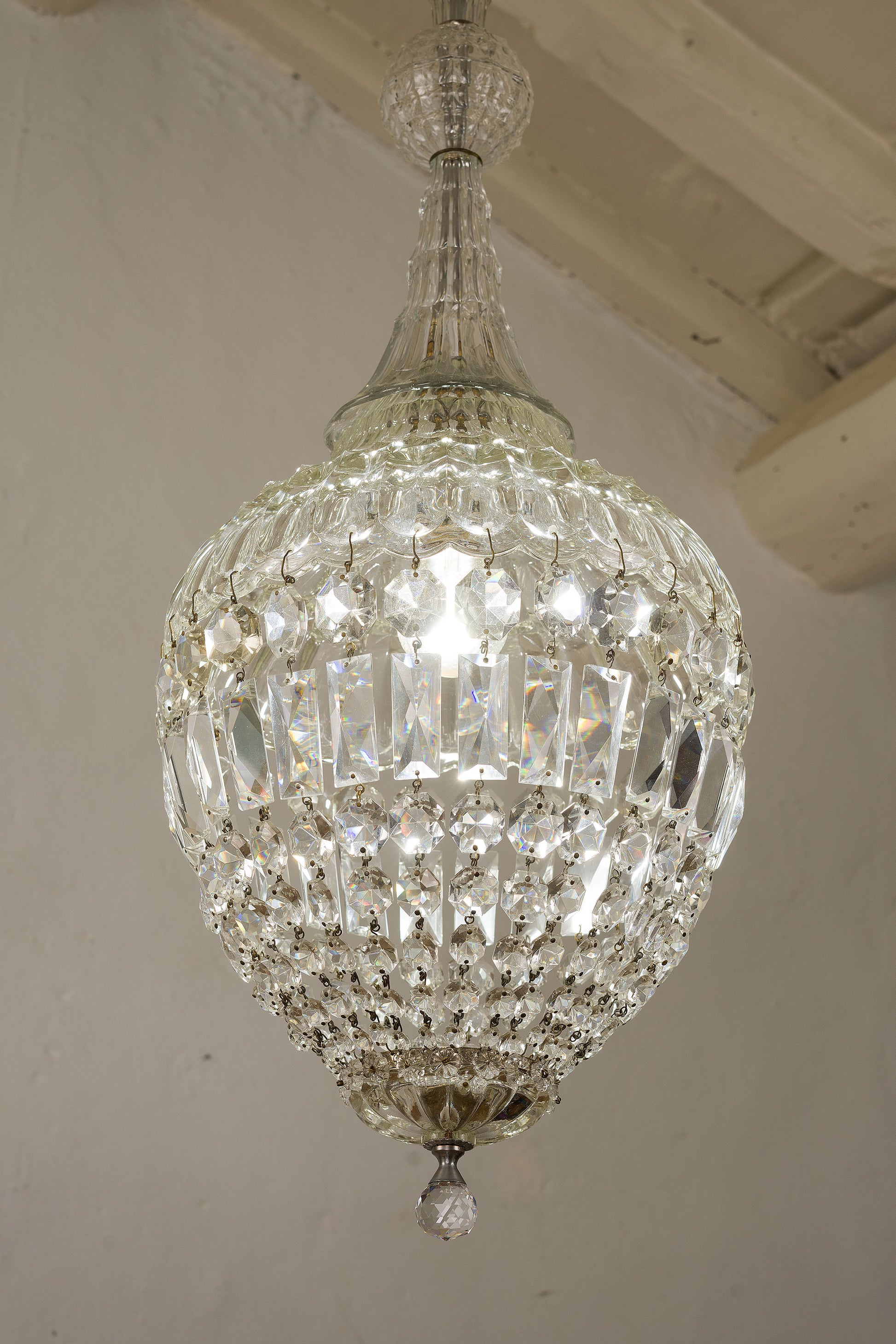 Lampadario a medusa in cristallo di Boemia-Lo Stile Italiano