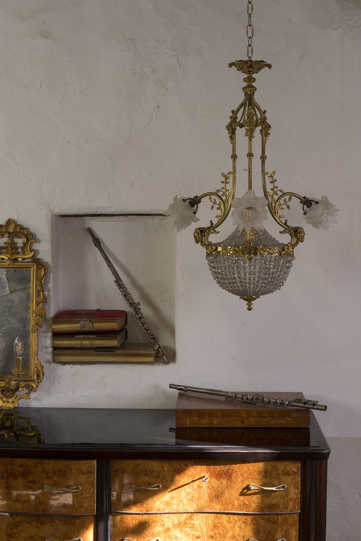 Lampadario Impero di cristallo-Lo Stile Italiano