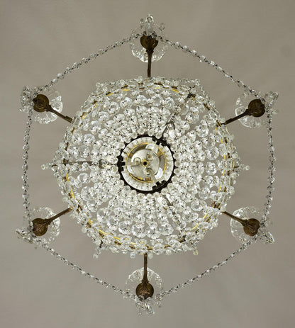 lampadario Art Nouveau con 6 candele-Lo Stile Italiano