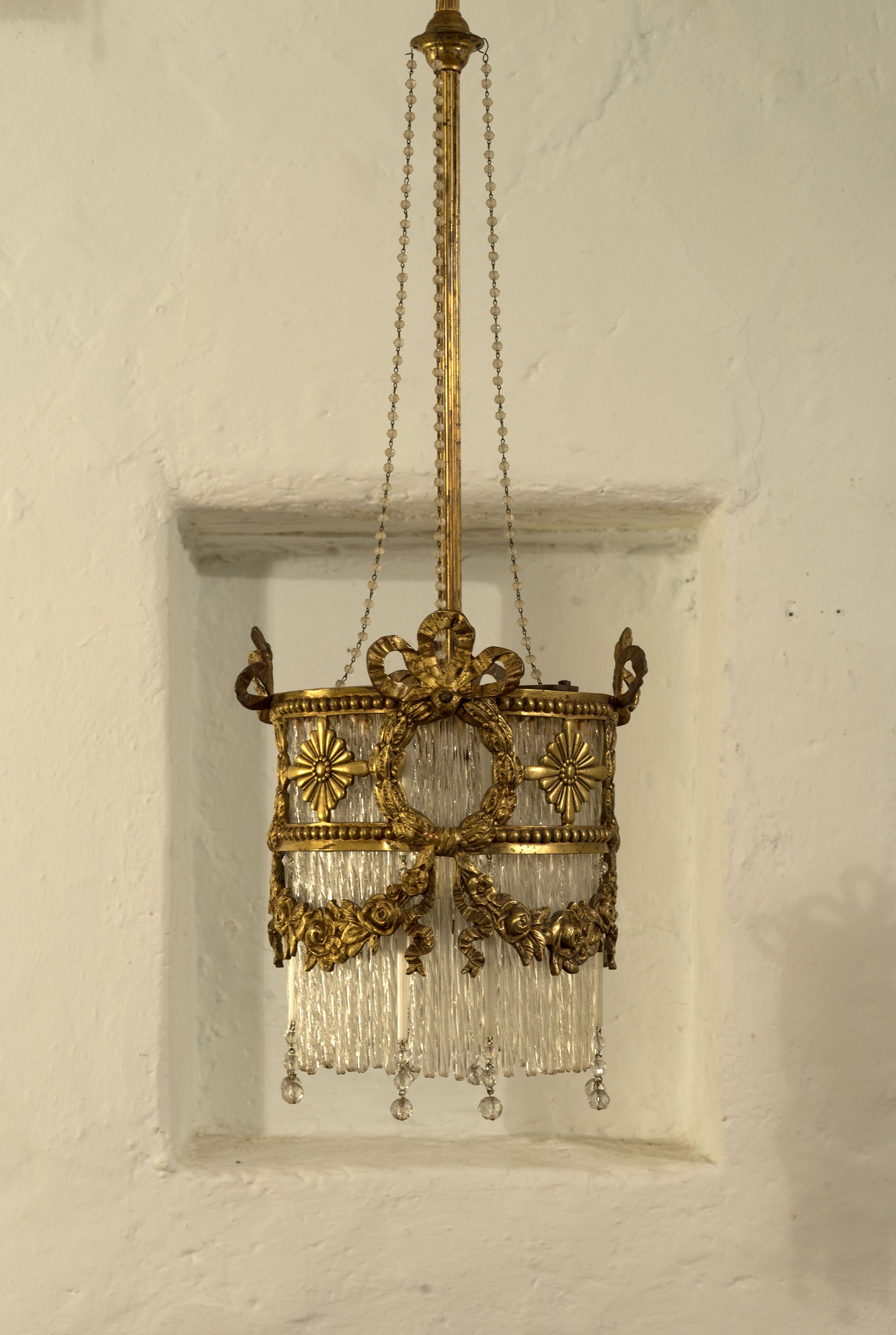 Lampadario Liberty antico, 1 luce E27-Lo Stile Italiano