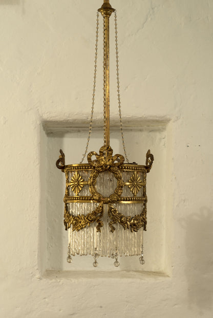 Lampadario Liberty antico, 1 luce E27-Lo Stile Italiano