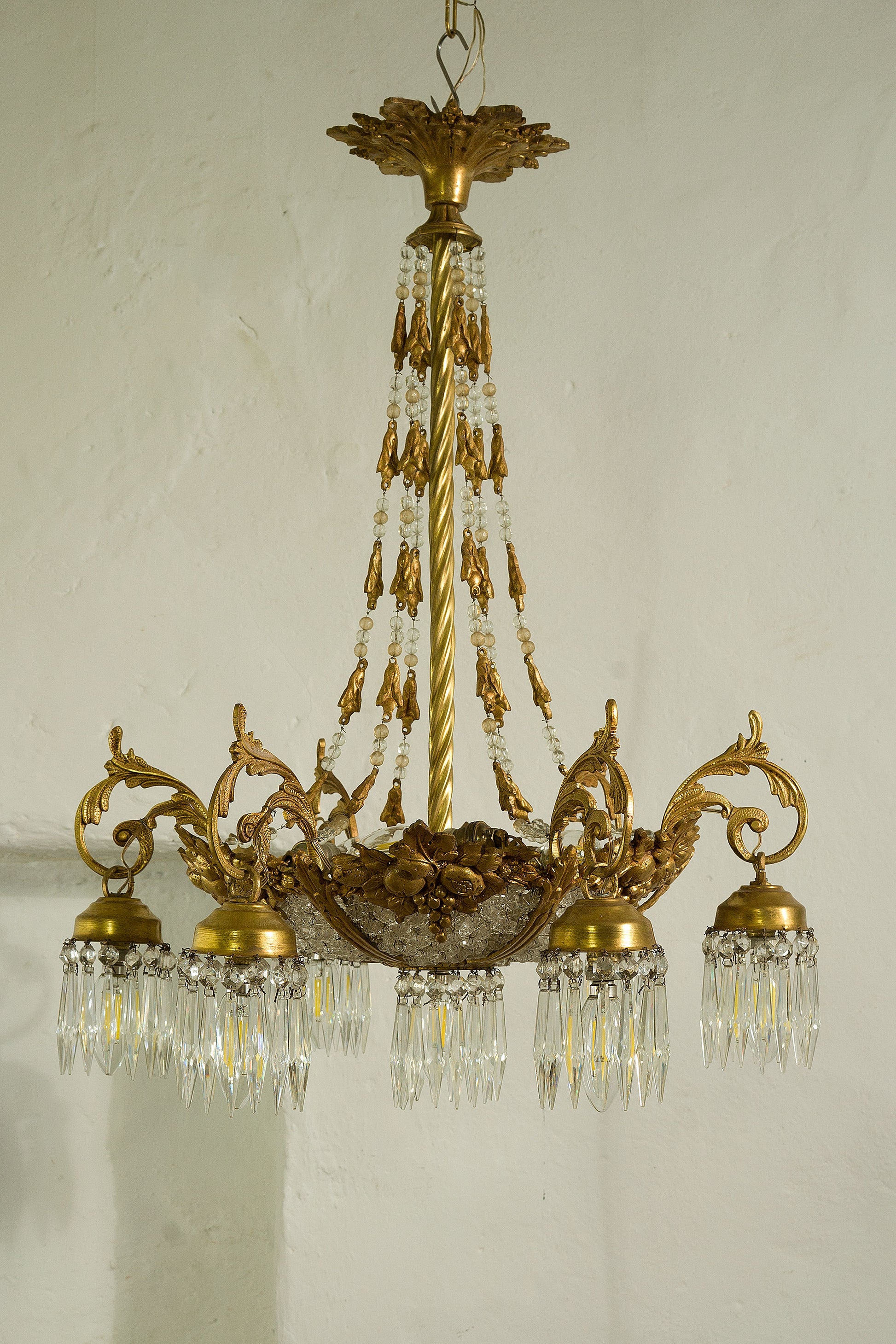 Coppia di Lampadari Art Nouveau-Lo Stile Italiano