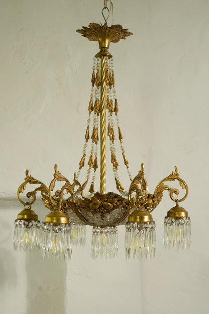 Coppia di Lampadari Art Nouveau-Lo Stile Italiano