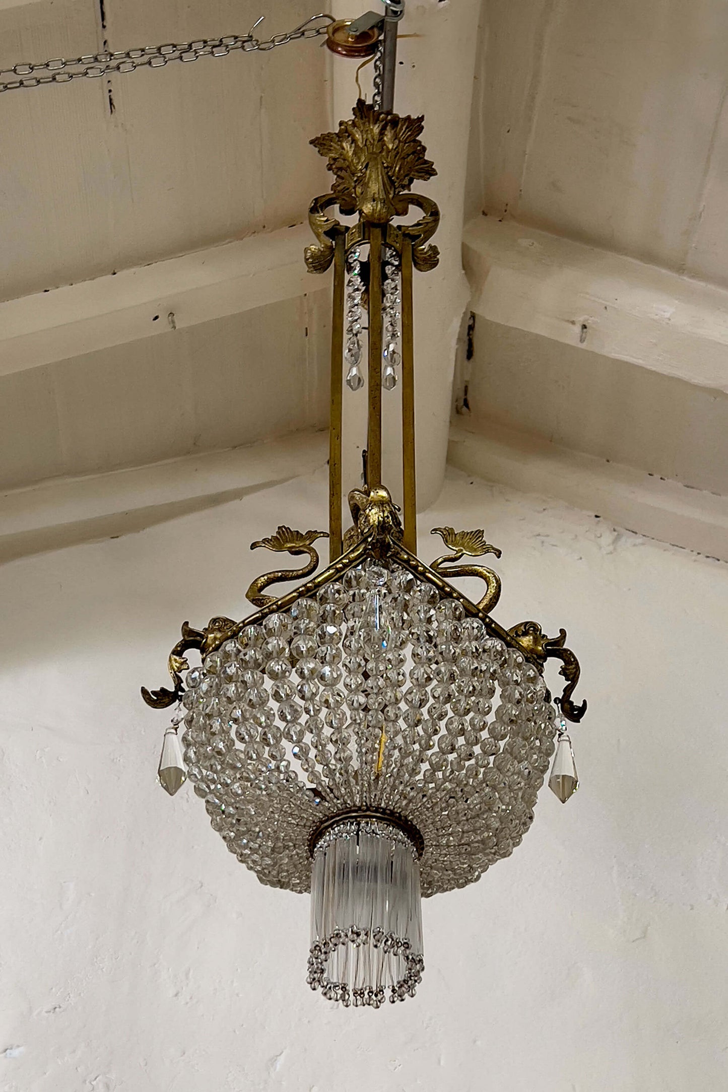 Lampadario Vintage di cristallo. | lo Stile Italiano