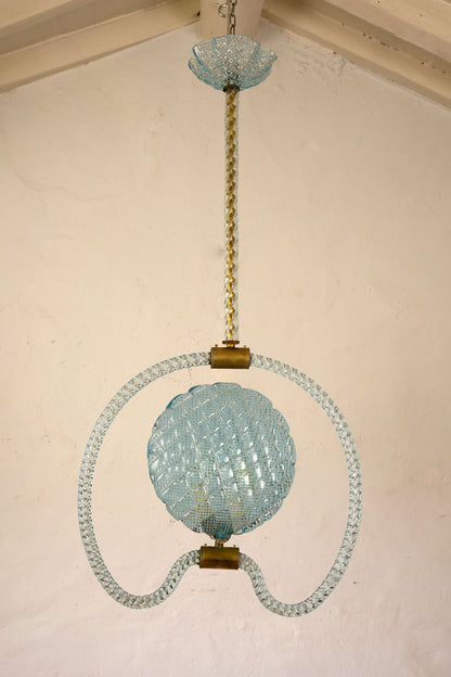 Lampadario in vetro di Murano Barovier e Toso, Art deco-lo stile Italiano