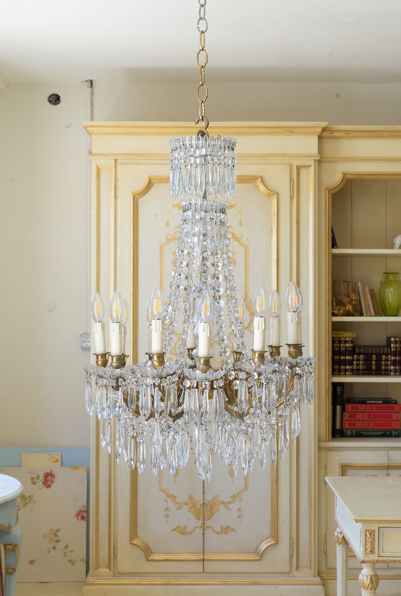 Lampadario vintage Maria Teresa, 12 luci-Lo Stile Italiano