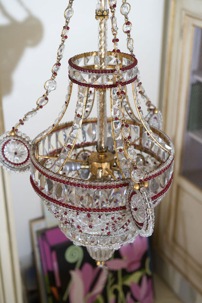 Lampadario a forma di grande mongolfiera-Lo Stile Italiano