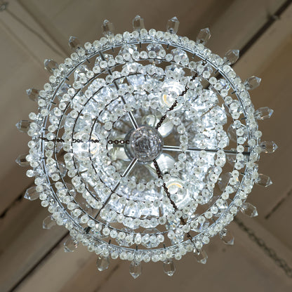Antico Lampadario Impero in Cristallo di Boemia, 6 luci, Vintage-Lo stile Italiano