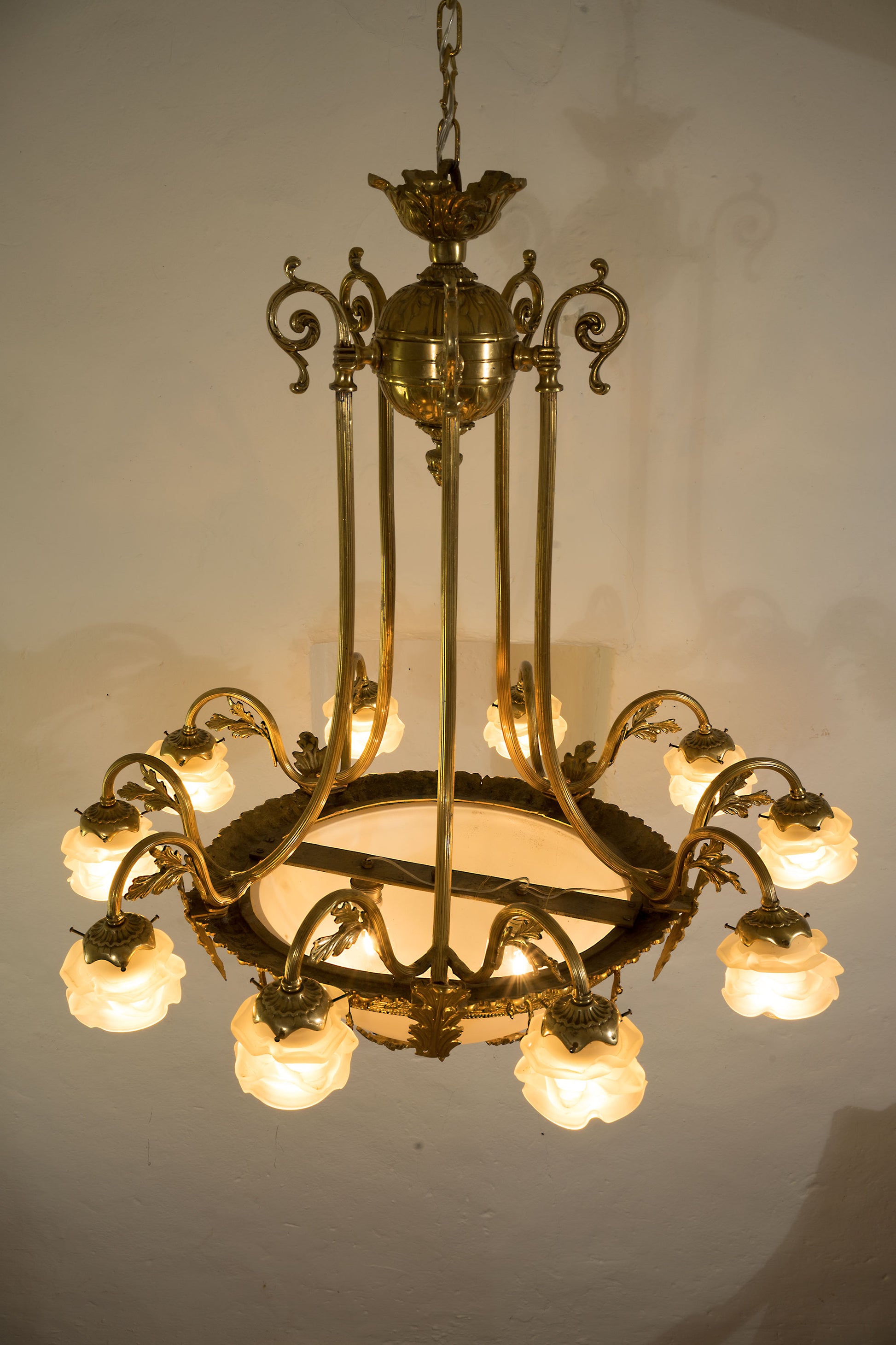 Grande Lampadario Liberty Vintage-Lo stile Italiano