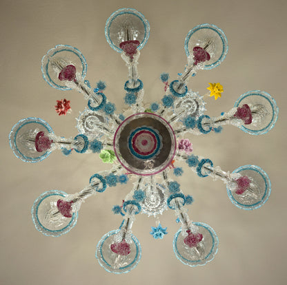 Grandi Lampadari Antichi Murano Ca' Rezzonico Periodo 1890 1920 Originali Restaurati-Lo Stile Italiano