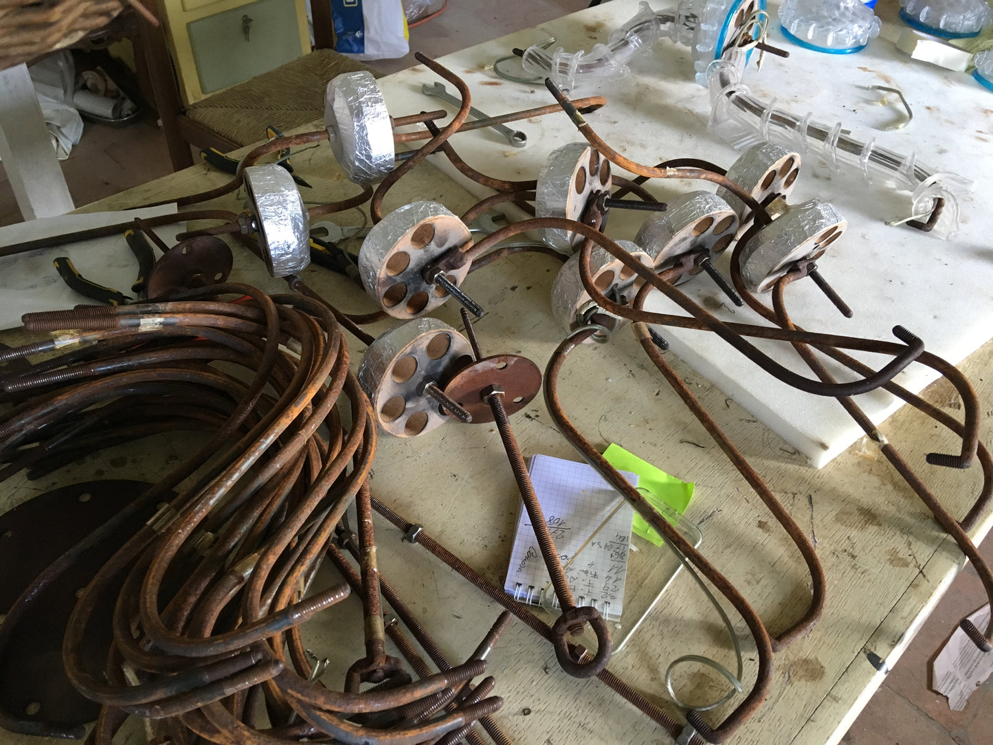 Lampadari di Murano Ca'Rezzonico in fase di restaurare