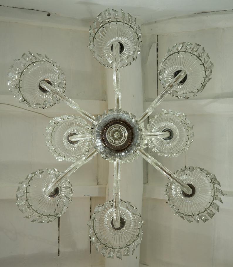 Lampadario Cristallo di Boemia anni '50-Lo Stile Italiano