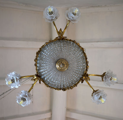 Lampadario Impero vintage 1920-Lo Stile Italiano