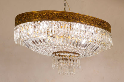 Grande lampadario a sospensione con 8 luci E27-Lo Stile Italiano