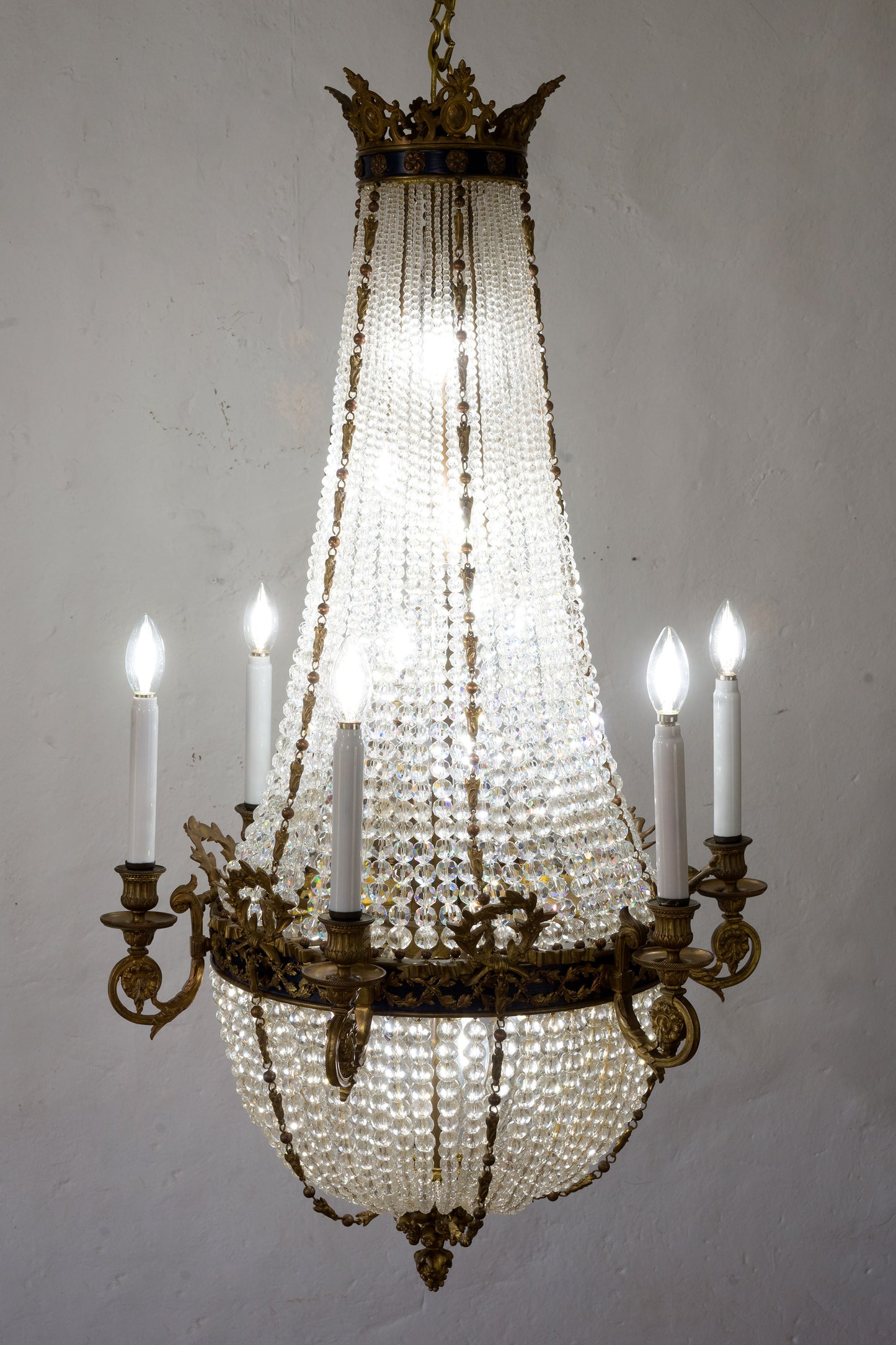 Lampadario periodo della La Belle Epoque con 15 luci-Lo Stile Italiano