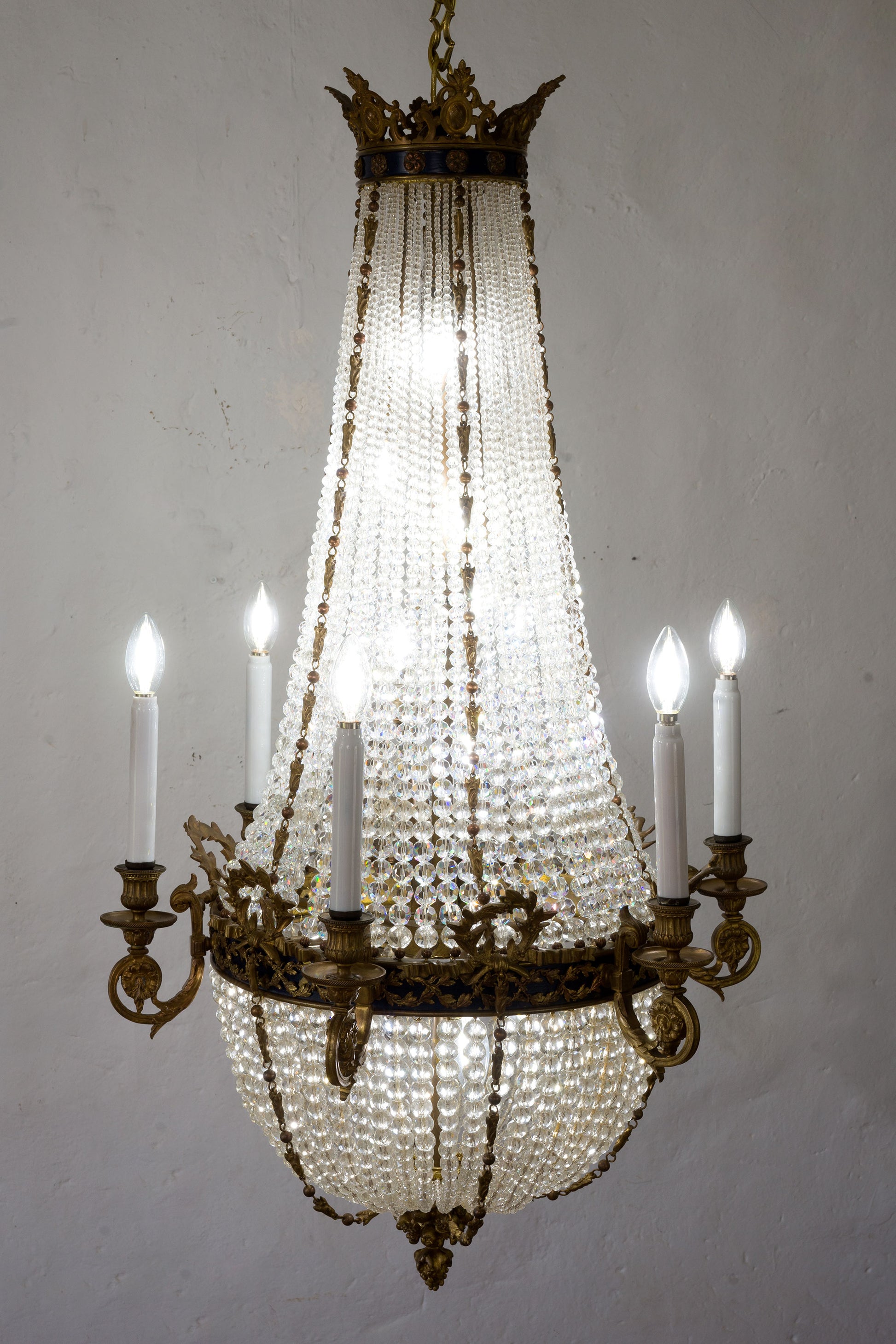 Lampadario periodo della La Belle Epoque con 15 luci-Lo Stile Italiano