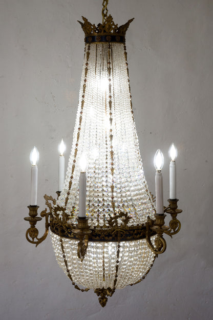 Lampadario periodo della La Belle Epoque con 15 luci-Lo Stile Italiano