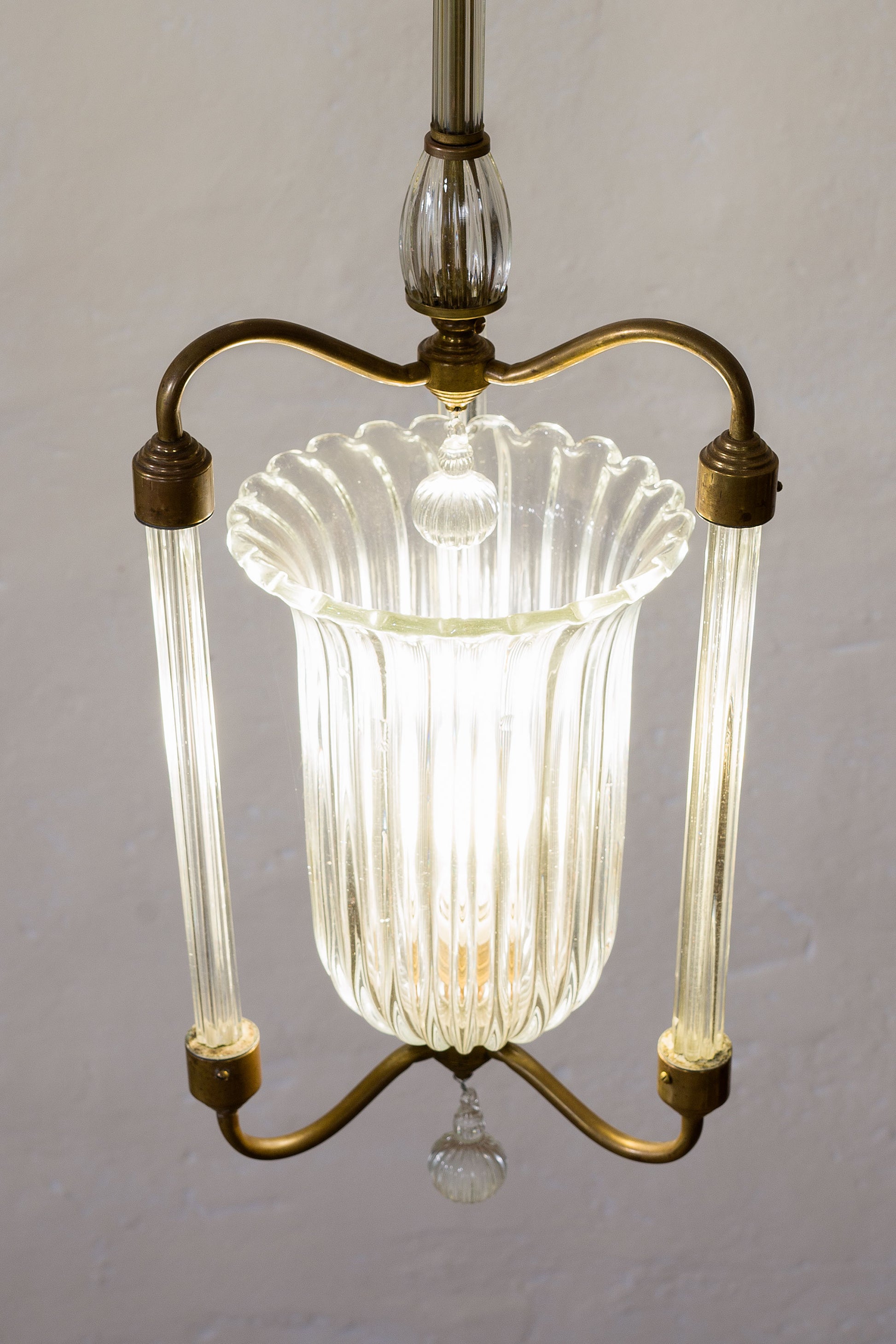 Lampadario anni '40 realizzato nelle fornaci di Murano| Lo Stile Italiano